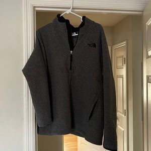 Grey North Face quarter zip fleece